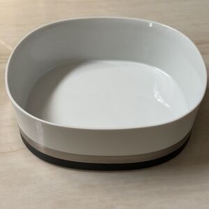 Sango Quadrille Black Satin 8" Round Vegetable Bowl 7017 Japan Champagne Gold